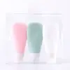 Kit de sub-frascos de cosméticos de silicone em formato de leque para viagem conjunto de sub-frascos de água e leite frasco de sub-frasco de creme