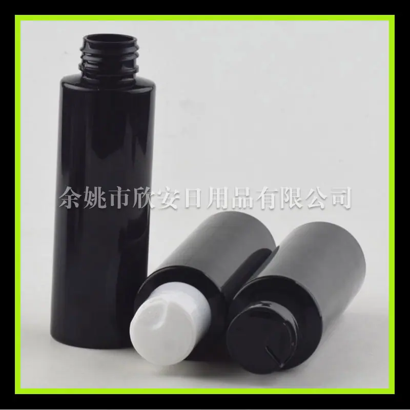 100ml平肩pet 黑色+ 千 秋盖 副本