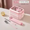 Lancheira Térmica Sanrio para Trabalhadores de Escritório, Grande Capacidade, Lancheira Bento com Compartimento de Camada Dupla para Estudantes, Lancheira de Aço Inoxidável m