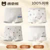100% AlgodãoRoupa Íntima Infantil Cuecas Boxer Super Macias Algodão Puro na Virilha Meninos Crianças de Meia-Idade e Grandes Shorts de Quatro Cantos Não Apertam