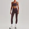 Amazon Nuevo Conjunto de Ropa Interior Deportiva para Exteriores de Sensación Desnuda Ajustado para Mujer con Tirantes Finos Traje de Yoga 3335