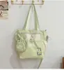 Mochila soft girl muito estilosa, mini bolsa mini ins, conjunto de mochila de duas peças para estudantes universitárias para passeios de primavera