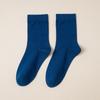Calcetines de Otoño e Invierno para Hombre, Calcetines de Media Pantorrilla, Sin Costuras, Algodón Puro, Color Sólido, Anti-Pilling, Absorbentes del Sudor, Transpirables, Resistentes al Olor, 100% Algodón, Calcetines Cálidos para Hombre