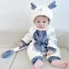 Roupas de Bebê para Outono, Macacão Espesso Peça Única, Pijama Infantil, Roupa para Exterior, Roupas Infantis Anyang, Macacão de Engatinhar Manga Longa Classe A