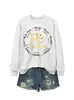 Ella es una maestra Amazon eBay sitio independiente moda casual sudadera de cuello redondo de manga larga para mujer comercio exterior