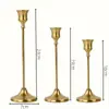 Portavelas Adorno de Velas Estilo Europeo Portavelas Alto Electrochapado en Oro Decoración con Velas para Bar Salón Música Folclórica Restaurante Occidental
