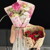 Papel de Regalo Tendencia Nacional, Papel de Regalo Floral Estilo Nacional Retro Contigo, Bambú Suficiente, Materiales de Empaque Floral de Alta Gama