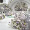 2026 Nueva Serie Blanca Accesorios de Flores para Bodas Juego de Decoración de Boda Materiales de Flores Color Claro Blanco Roto Arreglo Floral Artificial para Bodas