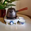 Olla Gruesa de Cobre Justo Olla de Cobre Puro Hecha a Mano Tetera de Cobre del Noroeste Estufa de Té Tetera de Gansu Calentador de Agua Eléctrico