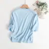M Estilo Europeo y Americano Transfronterizo 2026 Nueva Moda Elegante Ropa para Mujer Venta al por Mayor Cuello Redondo Manga Corta Color Sólido Suéter de Punto Holgado