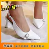 Zapatos de Verano 2026 de Moda, Cerrados por Delante, Abiertos por Detrás, de Tacón Bajo, Versátiles Sandalias Mary Jane Perla con Tacón Grueso para Mujer