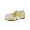 Zapatos de Princesa Versátiles de Moda para Niñas 2026 Verano Nuevos Zapatos Transpirables de Malla y Piel para Niños Mary Jane Planos