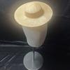Sombrero pequeño de lino de 21 cm de diámetro con parte superior plana, bombín, embrión, multicolor, con clip opcional, fijo, para niños.