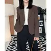 Blazer casual de alta qualidade para mulheres, nova coleção outono 2026, estiloso e versátil para o trabalho, adequado para baixinhas