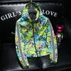 Chaqueta con capucha de estación europea, abrigo de marca de moda, primavera y otoño, nueva chaqueta informal estampada para hombre de talla grande, chaqueta juvenil de manga larga para hombre