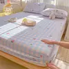 2026 Novo Lençol de Cama de Algodão Grosso de Verão Peça Única Não Algodão Algodão Puro Cobre-Cama Conjunto de Três Peças Protetor de Colchão