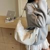 2025 Nueva Bolsa Dumpling de Gran Capacidad para Viajeros, Color Puro, Estilo Coreano, Moda Casual, Versátil, de Un Hombro, Cruzada para Mujer