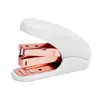 Mini grapadora, ahorradora de esfuerzo y duradera, grapadora pequeña portátil de alta gama en color oro rosa para estudiantes y uso de oficina, disponible para venta al por mayor