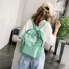 Mochila Nueva de Verano Casual Estilo Academia Portátil de Hombro Bidireccional Mochila de Bloques de Color a la Moda para Estudiantes Adolescentes