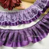 6cm Ribete de Encaje Satinado Accesorios para el Cabello Abanico Cinta Decoración Materiales Hechos a Mano DIY