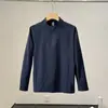 Sudadera de alta calidad para otoño e invierno con forro polar, alta elasticidad, cuello alto con media cremallera, camiseta de manga larga para deportes al aire libre, capa interior cálida