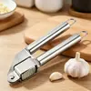 Prensa de alho manual multifuncional de aço inoxidável de alta qualidade, espremedor de alho, utensílio doméstico de cozinha, atacado