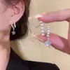 Pendientes de botón de perla de alta gama de lujo con aguja de plata S925 para mujer, Pendientes modernos simples y elegantes, Accesorios para orejas de diseño nicho al por mayor