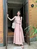 Precio Especial, Sin Devoluciones ni CambiosVestido de Verano Francés de Lino y Tencel con Tirantes (con cinturón) 88582