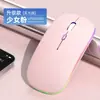 Ratón Inalámbrico de Fábrica Transfronterizo, Silencioso, Carga Bluetooth, Doble Modo, Luminoso, para Portátil, Oficina, Uso General, en Stock