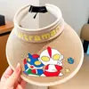 Chapéu Infantil Sanrio Kuromi Desenho Animado Chapéu de Sol Proteção UV Respirável Chapéu de Sol