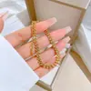 [Acero de titanio de cuerpo entero] Dongdaemun personalidad minimalista cadena de espiga de trigo pulsera femenina Red social retro novias