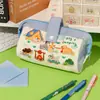 Estuche para Lápices Grande de Gato Estilo Little Red Book, Caja de Papelería Portátil Linda con Corazón de Niña, Bolsa de Almacenamiento para Cosméticos