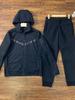 Conjunto Esportivo Casual com Capuz Masculino com Zíper Lateral 2024 490 e 163