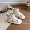 Botas de Couro para Meninas 2026 Outono Novo Estilo Retrô Laço Moda Coreana Botas Curtas Versátil Estilo Ballet Botas Tendência