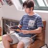 Pijama para Hombre, Algodón de Verano Manga Corta Shorts, Ropa de Casa Juvenil, Set Nuevo de Dibujos Animados de Verano para Hombre 2026