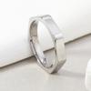 Moda Europea y Americana Geométrico Anillo de Acero Inoxidable Diseño para Hombres Sentido del Diseño Anillo Hexagonal Poliédrico de Acero de Titanio 4mm Joyería Personalizada