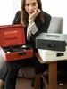 Nova Caixa de Armazenamento Doméstica à Prova de Fogo com Fechadura, Caixa de Ferro para Armazenamento Pequeno, Cofre para Documentos, Pequeno Cofre de Dinheiro Mini, Armazenamento Portátil