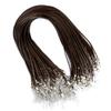 2mm Coreia linha de cera colar acessórios cross-border diy colar corda lagosta fivela couro corda pingente corda cera atacado