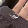Anillo de Plata Esterlina S925 Estilo Coreano con Flor Calada, Exquisito, Versátil, Delicado, Dulce, Simple, Lujo Accesible Anillo de Flor de Seis Pétalos