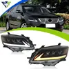 Adecuado para Modificación de Conjunto de Faros de Camry 2009-2011 con Luces Diurnas LED de 3 Lentes y Señales de Giro Secuenciales