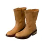 Botas de moda de cano médio estilo britânico para mulheres, botas de inverno Martin de salto grosso com fivela para motocicleta, botas curtas desgastadas, botas versáteis para mulheres