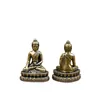 Buda Shakyamuni de latón, Buda de la Medicina, artículo vintage antiguo, decoración del hogar, mascota de té de escritorio, adorno artesanal