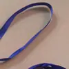Cordão com fivela de couro azul 1.0 conjunto de crachás e cartões Cordão com fivela de plástico Cordão com fio dourado Papelaria Atacado Especial
