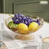 Plato de Frutas, Mesa de Centro para Sala de Estar, Plato de Dulces de Aspecto Elegante, Plato Alto de Frutas con Forma de Flor, Plato para Exhibir Snacks, Estilo Nórdico