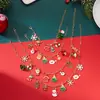 Collares Navideños Transfronterizos Europeos y Americanos, Guirnaldas de Moda y Versátiles, Cascabeles para Árbol de Navidad, Colgantes, Collares y Pulseras para Personas Mayores, Venta al por Mayor