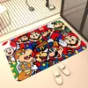 Alfombrilla de baño Super Mario de Barro Diatomeas Absorbente Alfombrilla de baño de Dibujos Animados Suave Secado Rápido Antideslizante para Puerta Felpudo