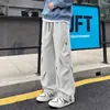 Pantalones de Esquí Impermeables con Forro de Terciopelo para Otoño e Invierno para Hombre, Marca de Moda, Pantalones Cargo Rectos Holgados para Exteriores, Pantalones Casuales Gruesos