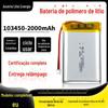 103450 Bateria de Lítio Polimérico Certificada Kc 2000Mah3.7V Instrumento de Massagem Máquina de Educação Infantil Instrumento de Beleza Bateria