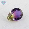 Gema Huagang, turmalina sintética en forma de pera, piedra desnuda, venta al por mayor, con forma de gota, color oro púrpura degradado BX11