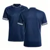 Camiseta deportiva de manga corta, secado rápido y cuello redondo, transpirable para entrenamiento, logo bordado, diseño personalizado disponible para verano